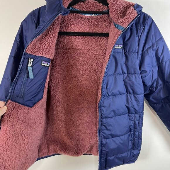 Patagonia Other Kids Reversible Lady Freddie Hoody Jacket Large 12 Polyester - Picture 4 of 8